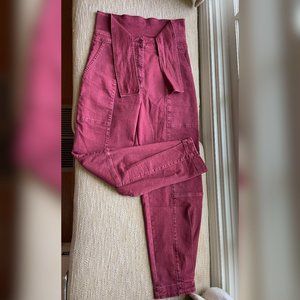 Ulla Johnson Wade High-Rise Wide Leg Jean in Syrah Size 6